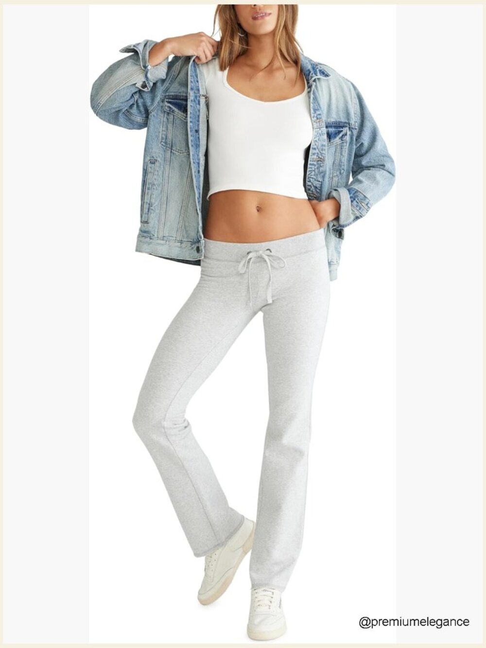 Low Rise Slim Fit Flare Fleece Leggings with Drawstring